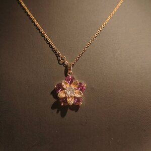 Purple Flower Necklace